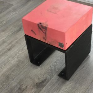 Northern Cube Presents a sleek and modern Coral color Ottoman for your space